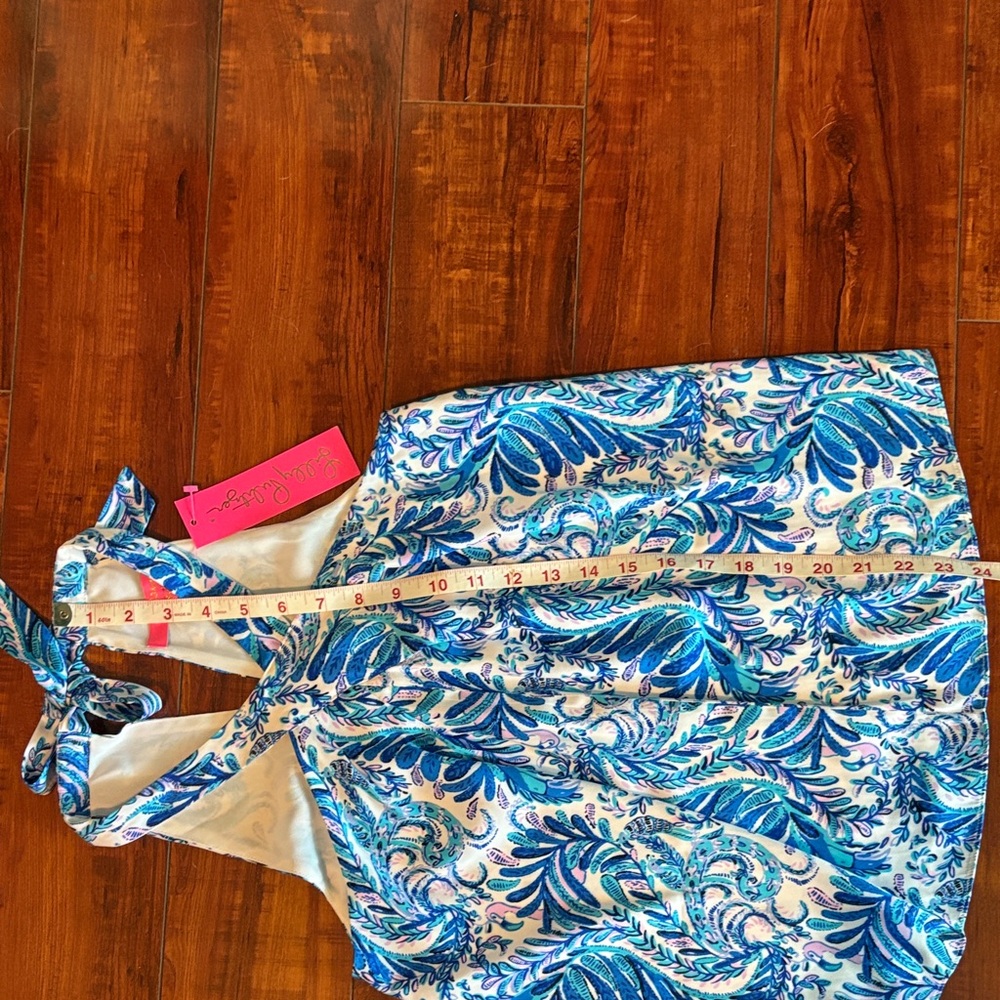 Lilly Pulitzer Blue and White Patterned Halter Top - Picture 5 of 8